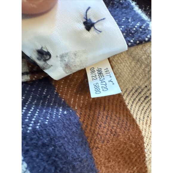 American Eagle AE Removable Hoodie Flannel Plaid Button Up Brown Blue Men's XS - Picture 9 of 11
